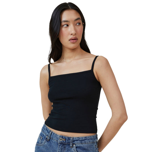 COTTON ON Womens Tops S / Black COTTON ON - Cotton tank top