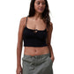 COTTON ON Womens Tops S / Black COTTON ON - Solid Cotton Crop Top