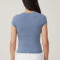 COTTON ON Womens Tops COTTON ON - The One Organic Rib Crew Short Sleeve Tee