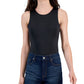 CRAVE FAME Womens Tops L / Black CRAVE FRAME - Juniors' Sleeveless Double Layer Crewneck Bodysuit - Olivevine