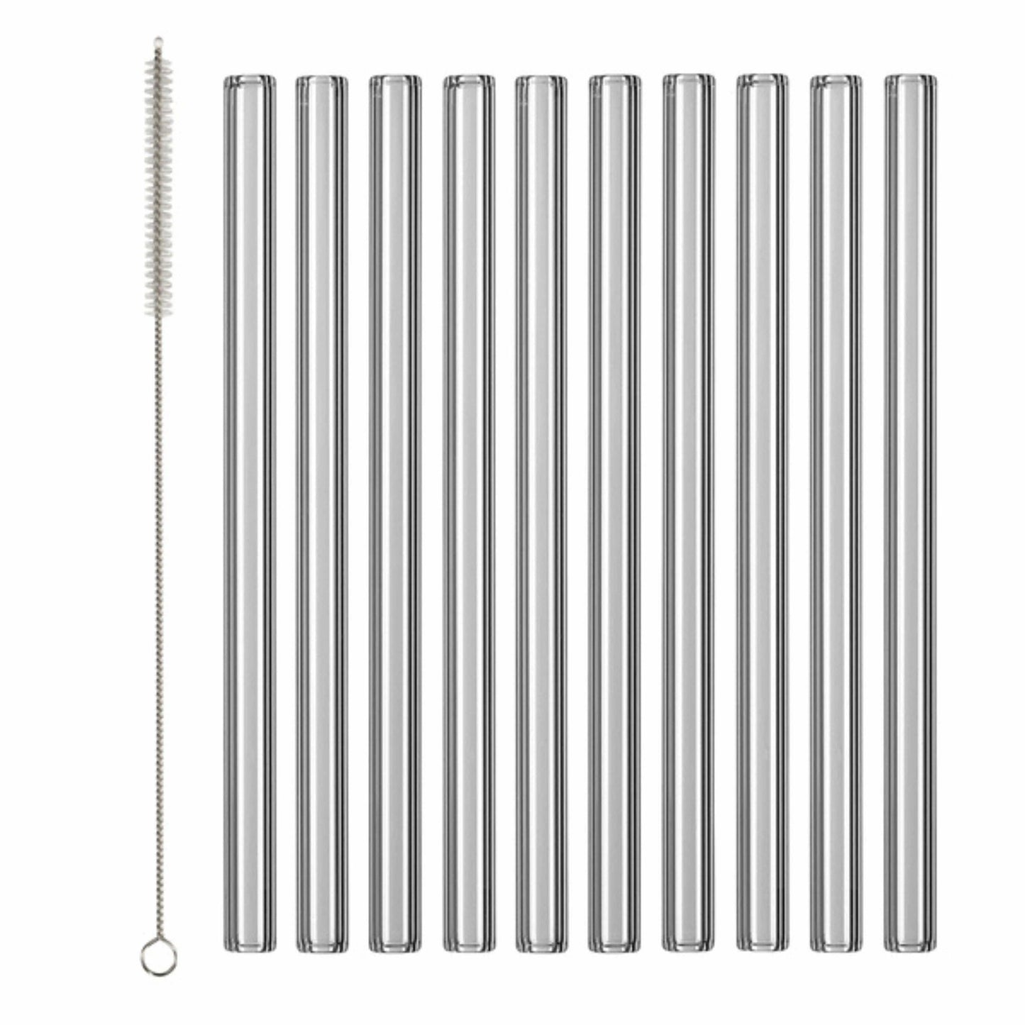 CROFTON Kitchenware CROFTON - 10 Glass straws plus brush pack