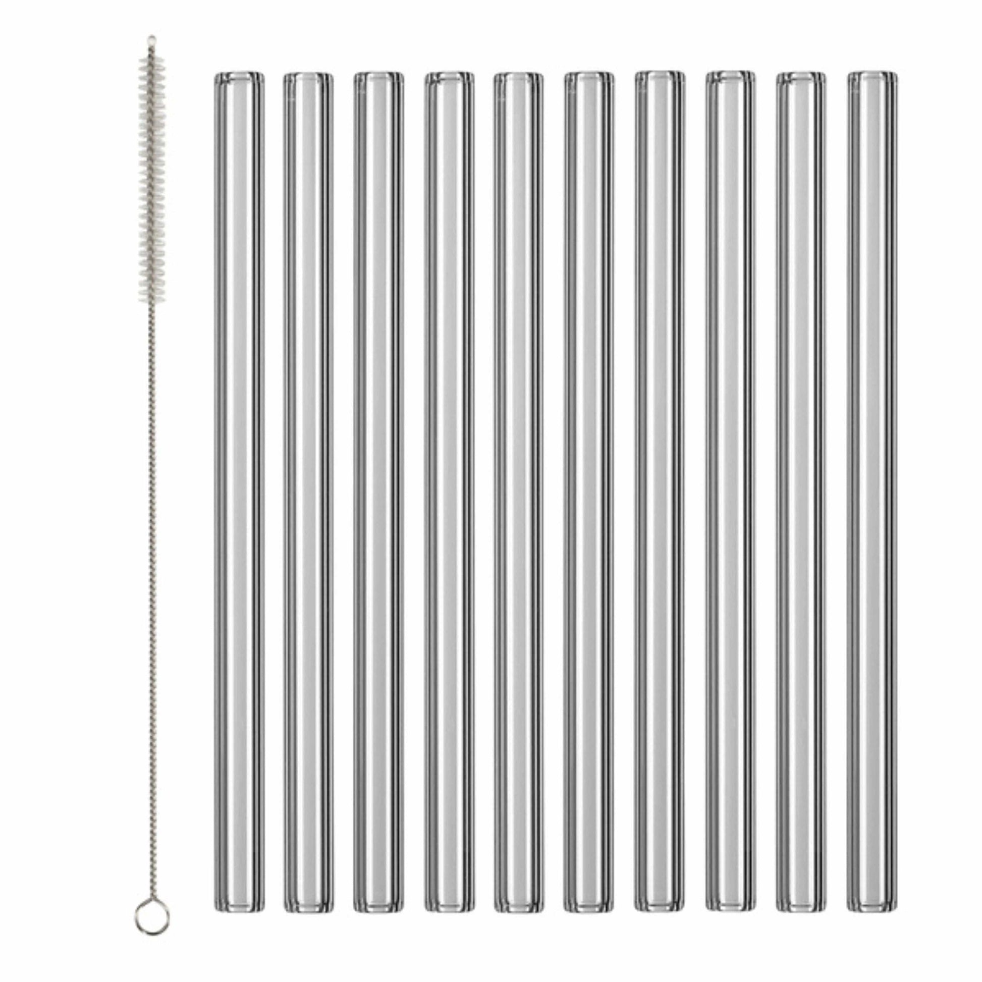 CROFTON Kitchenware CROFTON - 10 Glass straws plus brush pack
