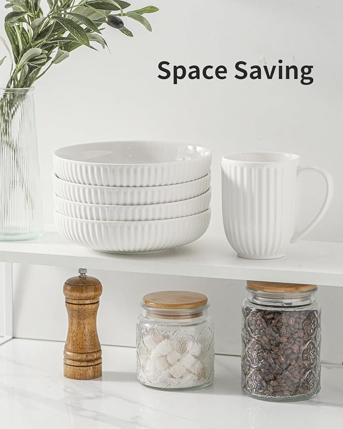 CROFTON Kitchenware White CROFTON - Dinner Bowls Set of 4