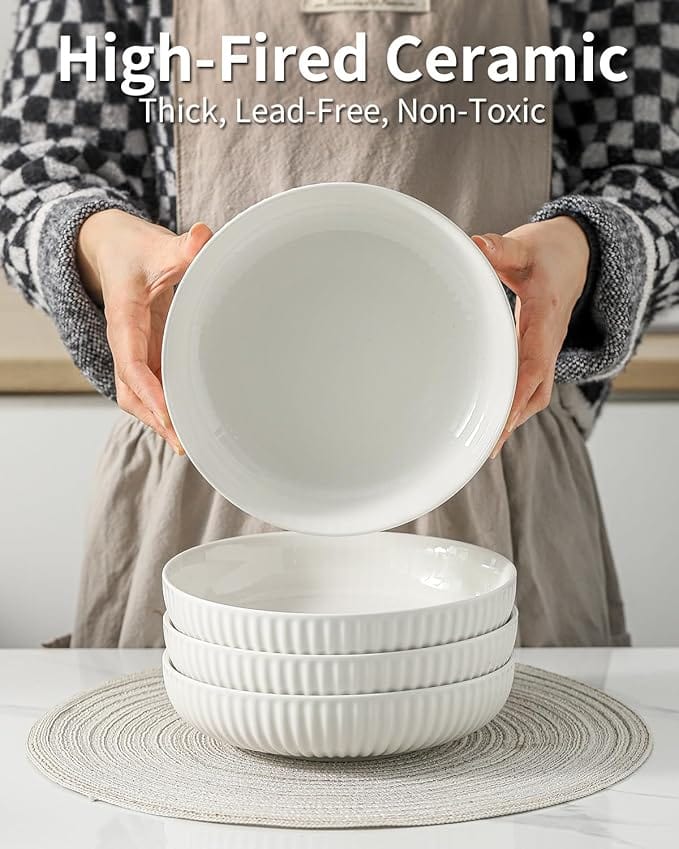 CROFTON Kitchenware White CROFTON - Dinner Bowls Set of 4