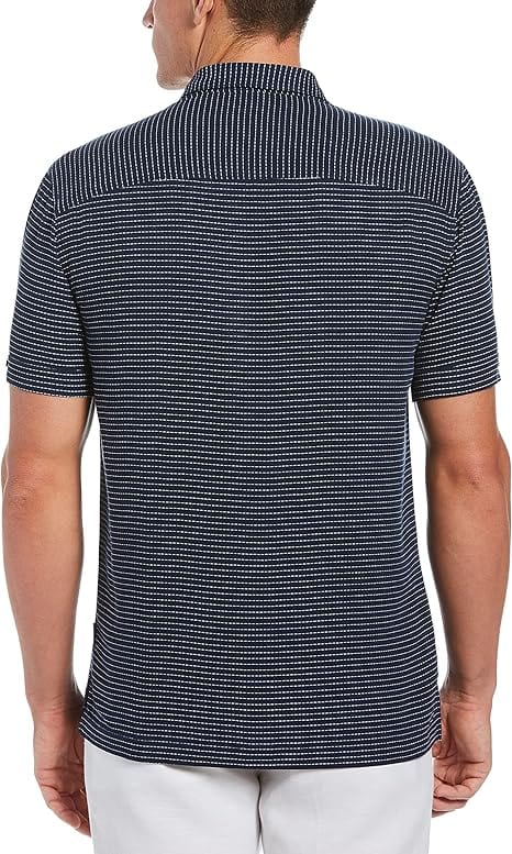 CUBAVERA Mens Tops S / Blue CUBAVERA - Palms Print Short Sleeve Shirt
