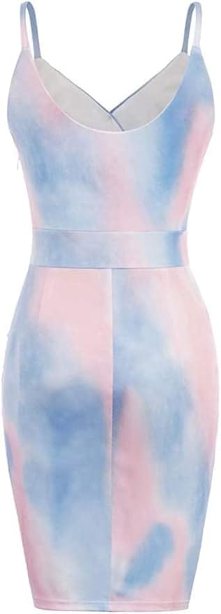 CURLBIUTY Womens Dress L / Multi-Color CURLBIUTY - Color block simple dress