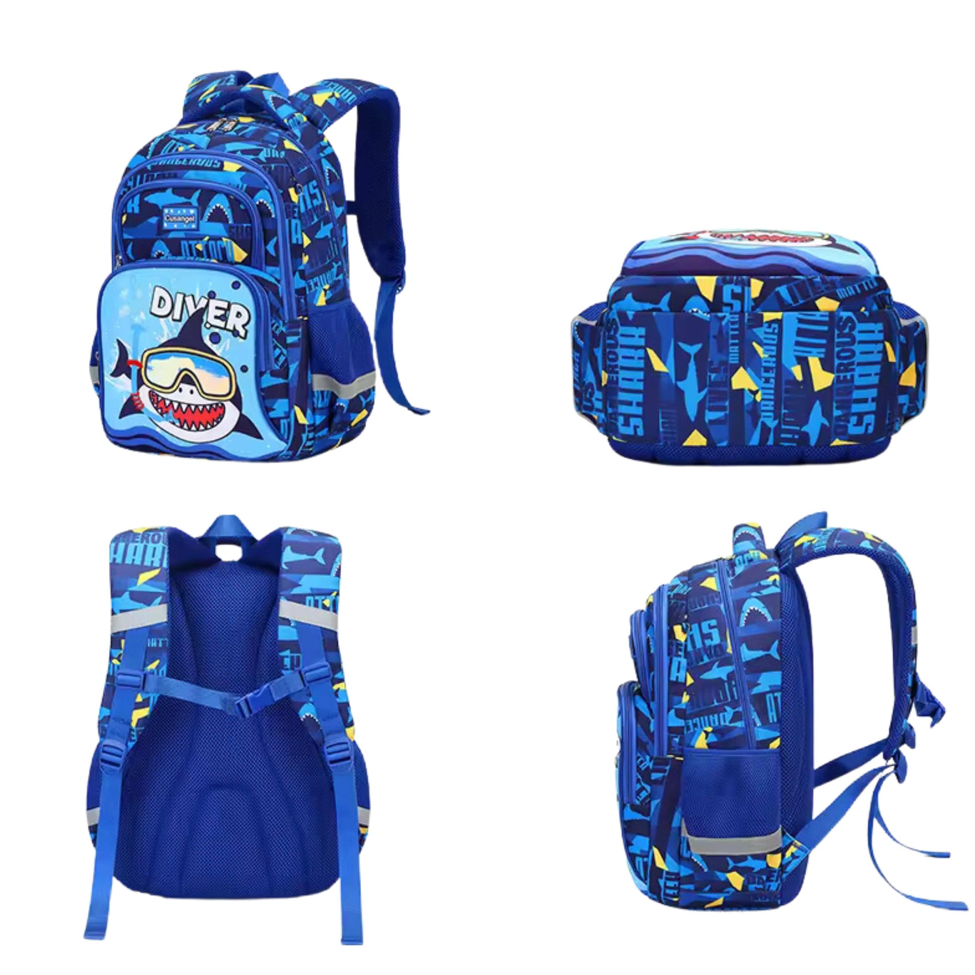 CUSANGEL School Bags Blue CUSANGEL - Cute shark Cartoon school Bag