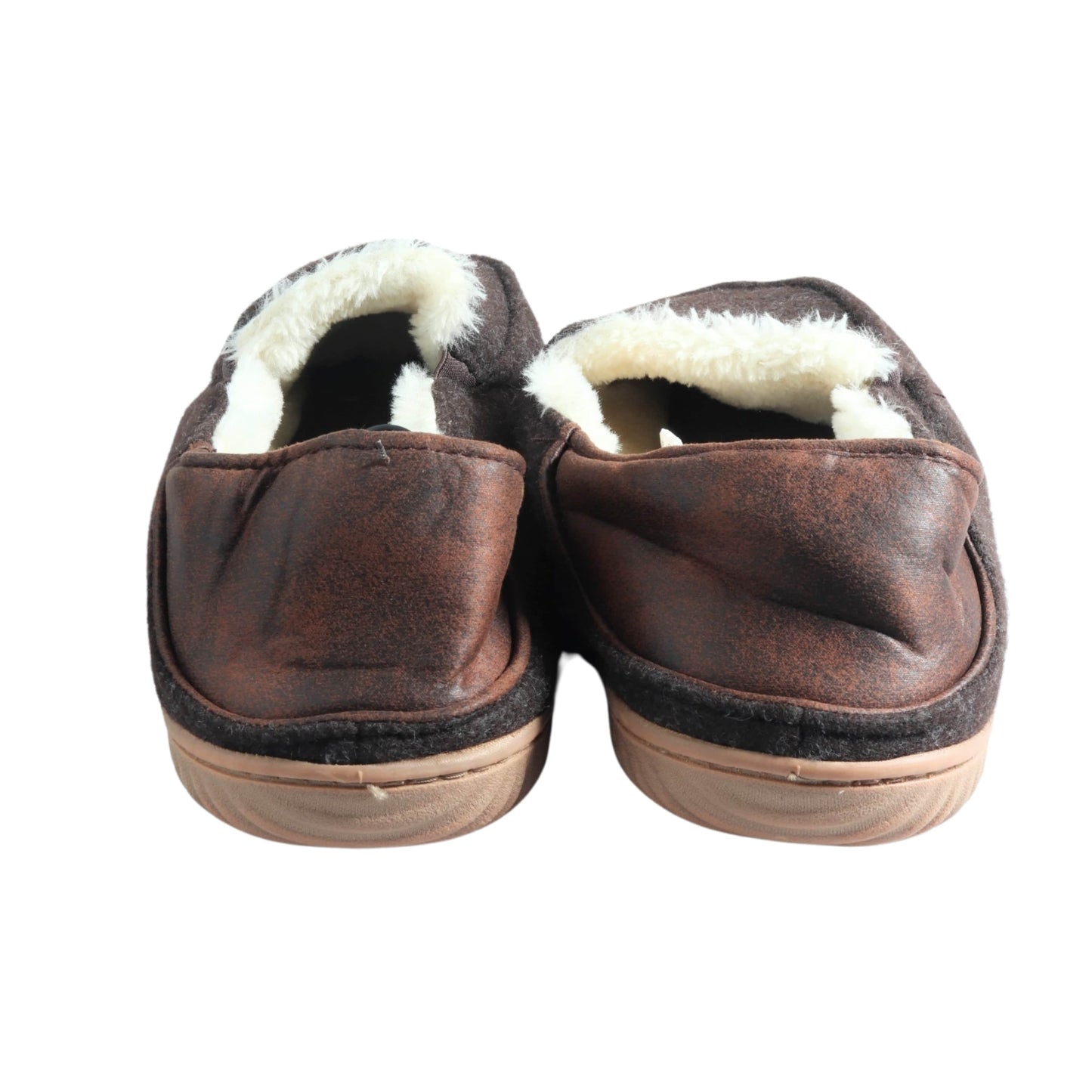 DEARFOAMS Mens Shoes 44 / Brown DEARFOAMS - Felted Slip On  Comfort Faux Fur Slipper