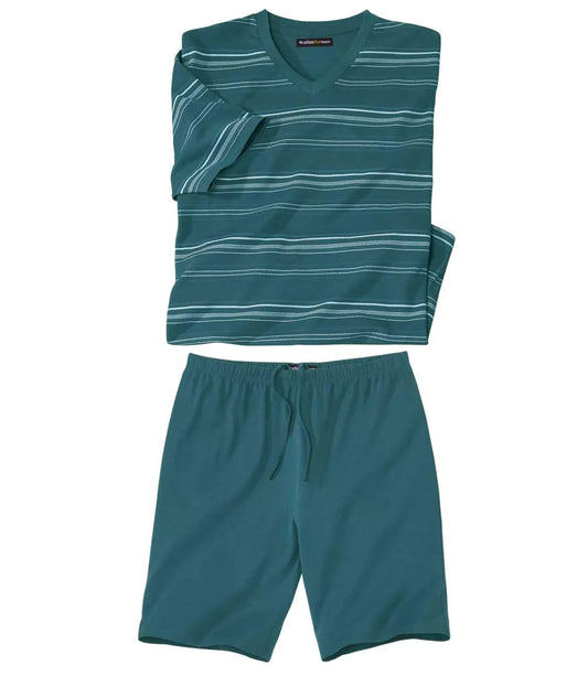 ATLAS FOR MEN - Striped Pajama Short Set