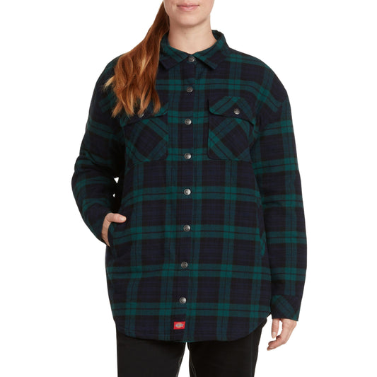 DICKIES Womens Jackets M / Multi-Color DICKIES - Plaid Snap-Front Jacket