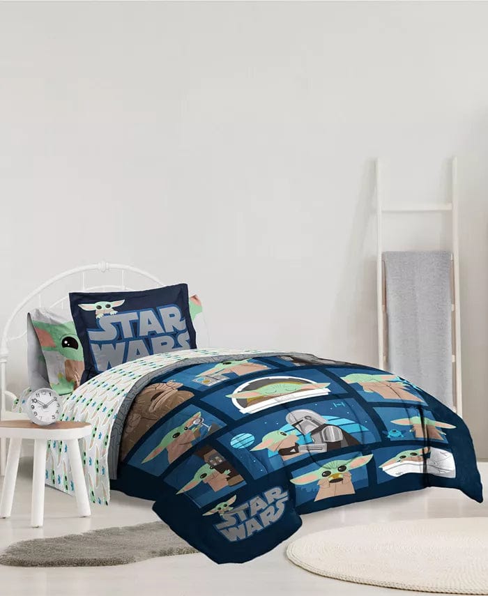 DISNEY Comforter/Quilt/Duvet Twin / Multi-Color DISNEY - Star Wars Grogu, Baby Yoda, 6-Pc. Reversible Twin