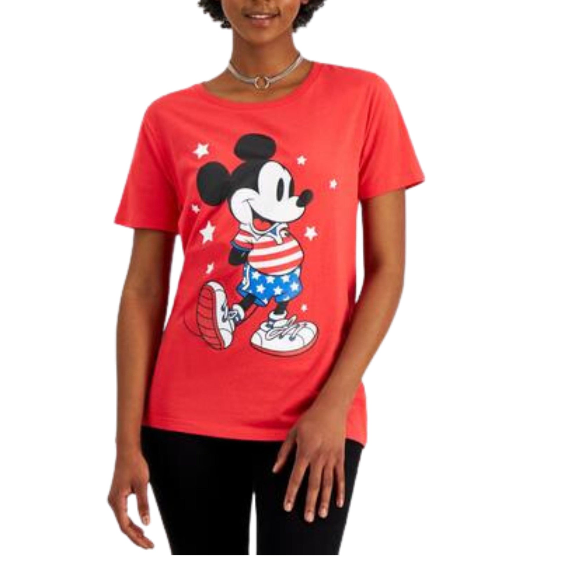 DISNEY Womens Tops DISNEY - Americana Mickey Graphic-Print Tee