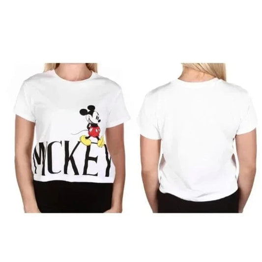 DISNEY Womens Tops DISNEY - Cropped Mickey Mouse Graphic T-Shirt