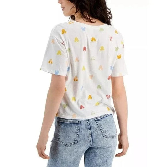 DISNEY Womens Tops DISNEY - Mickey Print Cropped T-Shirt