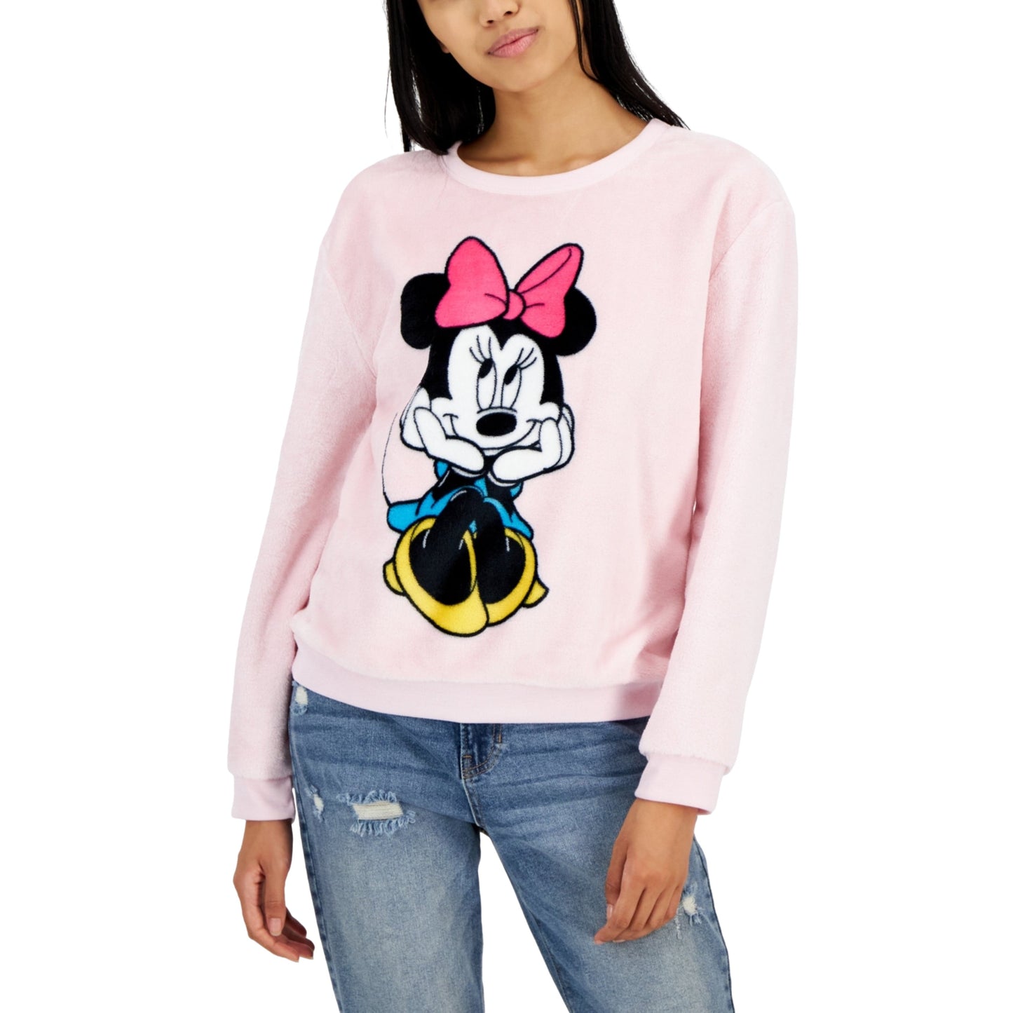 DISNEY Womens Tops DISNEY - Minnie Mouse Graphic Cozy Sweatshirt