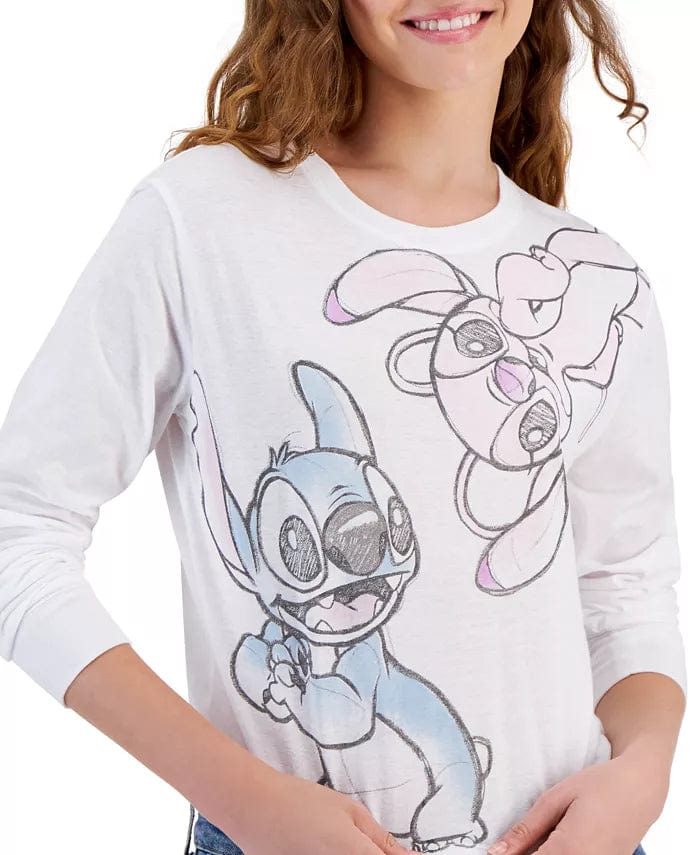 DISNEY Womens Tops DISNEY - Stitch & Friends Long-Sleeve Blouse