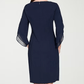 DKNY Womens Dress DKNY - Jewel Neck Above the Knee Dress