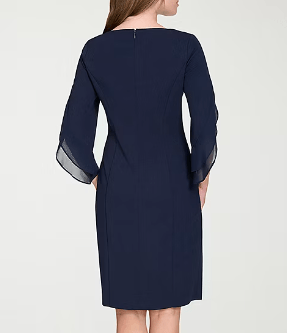 DKNY Womens Dress DKNY - Jewel Neck Above the Knee Dress