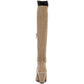 DKNY Womens Shoes 40.5 / Greige DKNY - Suede Block Heel Knee-High Boots