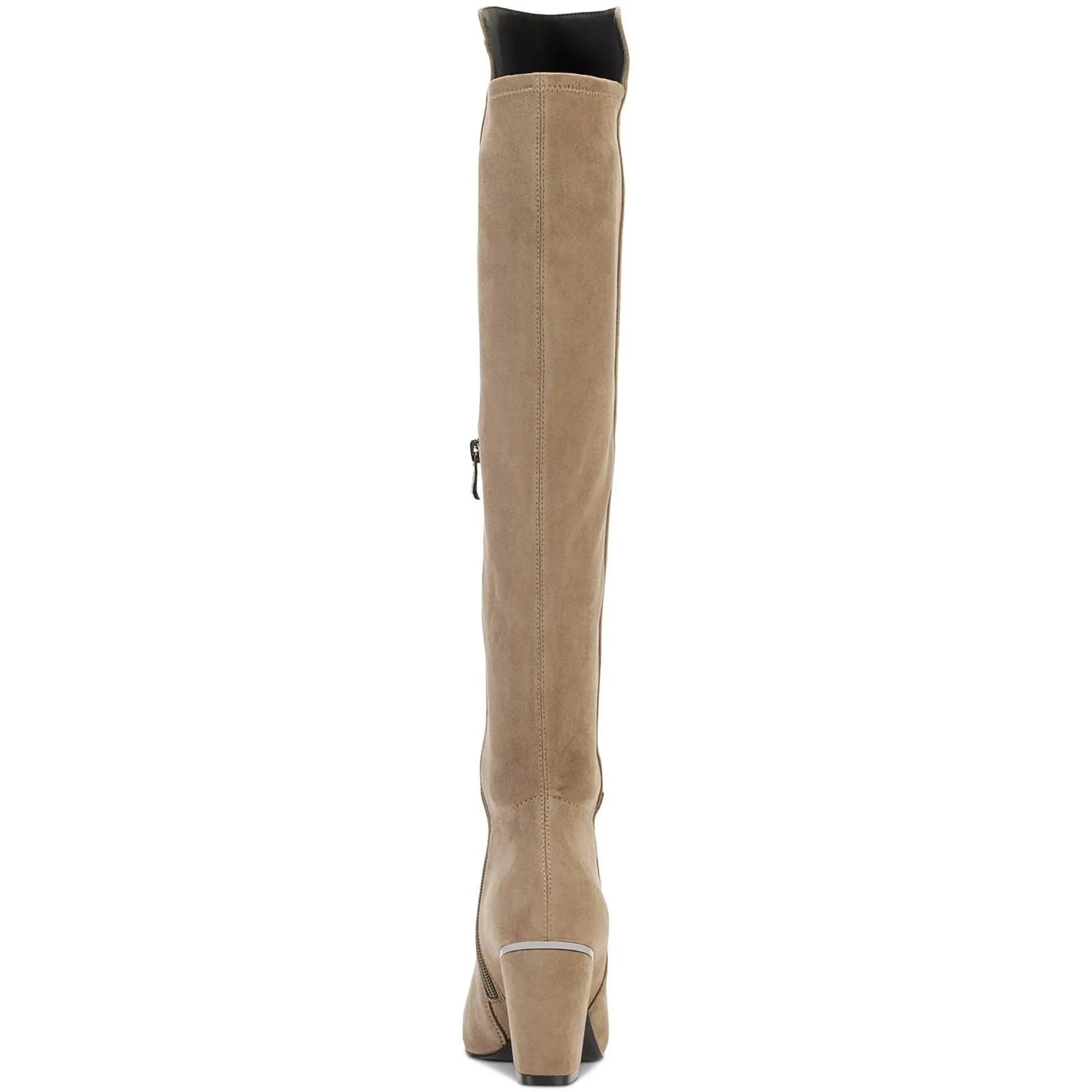 DKNY Womens Shoes 40.5 / Greige DKNY - Suede Block Heel Knee-High Boots