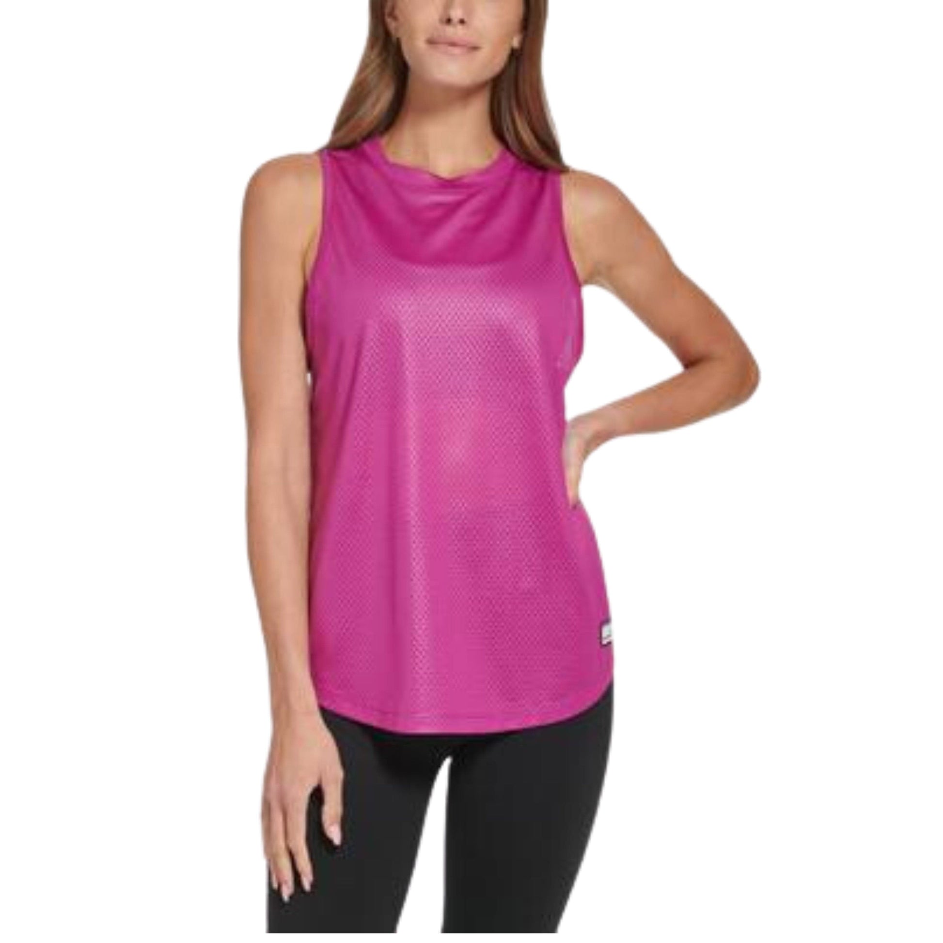 DKNY Womens sports L / Pink DKNY -  Honeycomb Mesh Sleeveless Top