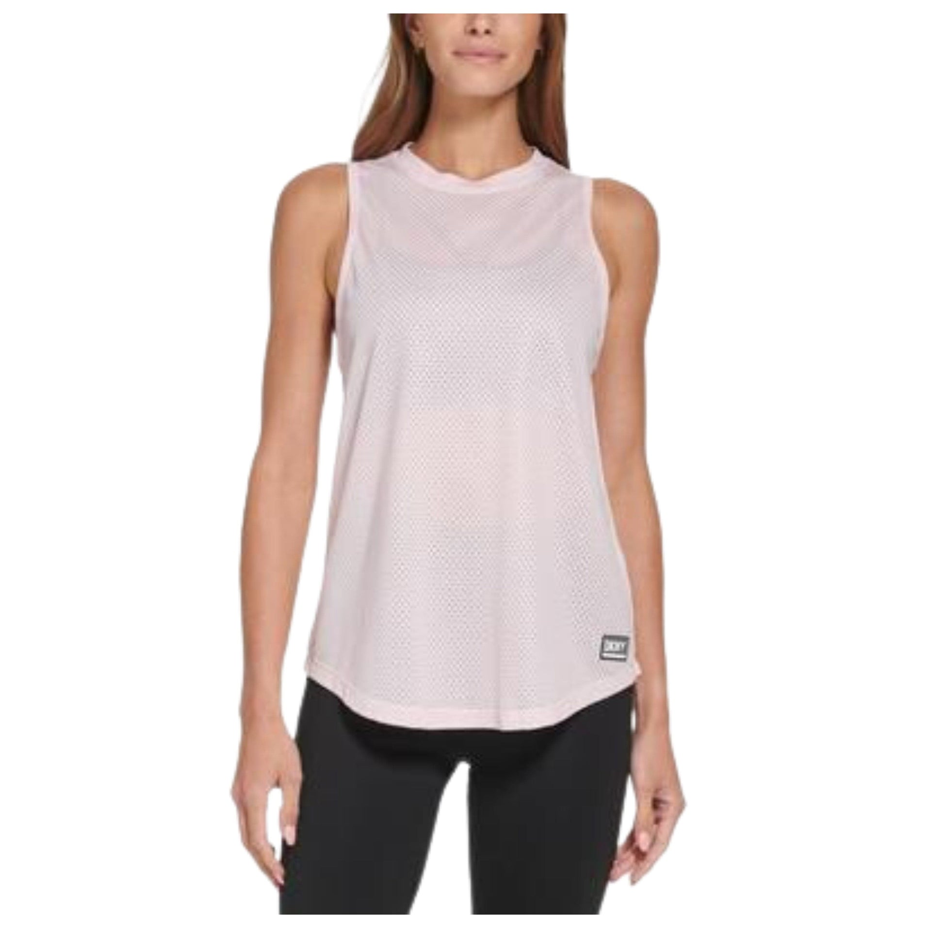 DKNY Womens sports XS / Light Pink DKNY -  Honeycomb Mesh Sleeveless Top