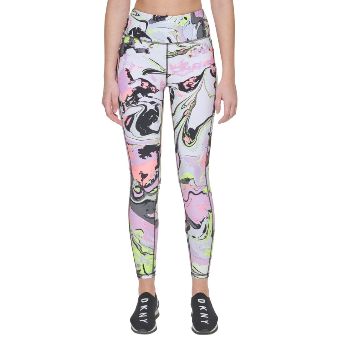 DKNY Womens sports XS / Multi-Color DKNY - Printed High Waist Performance Leggings