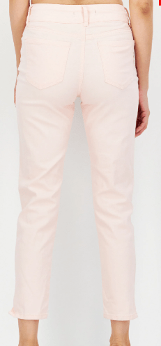 DOLLHOUSE Womens Bottoms M / Pink DOLLHOUSE - Double-Button Skinny Jeans