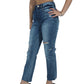 DOLLHOUSE Womens Bottoms M / Blue DOLLHOUSE - Side Ripped Skinny Jeans