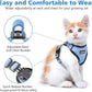 DOORADAR Pet Accessories S / Blue DOORADAR - Cat Harness and Leash Set
