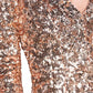 DRESS THE POPULATION Womens Dress S / Gold POPULATION -  Sequined Deep V Cocktail and Party Dress