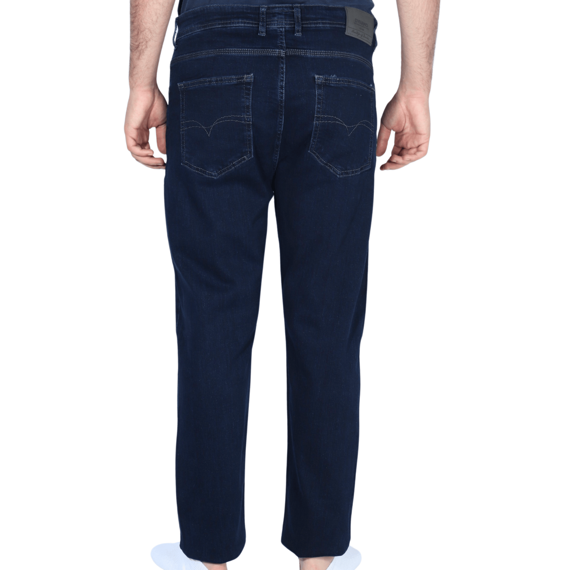 DYNAMO Mens Bottoms DYNAMO - Straight leg logo denim pants