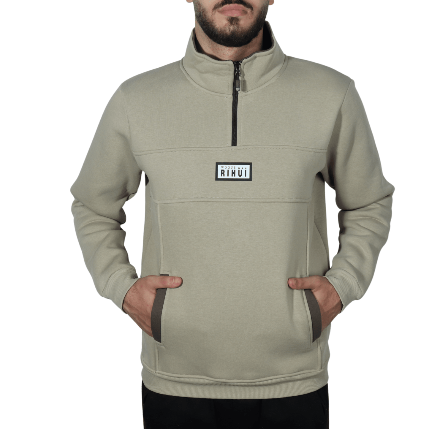 DYNAMO Mens Tops L / Beige DYNAMO - Zip Up Sweatshirt