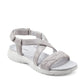 EASY SPIRIT Womens Shoes 38 / Silver EASY SPIRIT - Ankle Strap Heeled Wedge Sandals