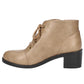 EASY STREET Womens Shoes 39 / Beige EASY STREET - Becker Round Toe Zippered Booties