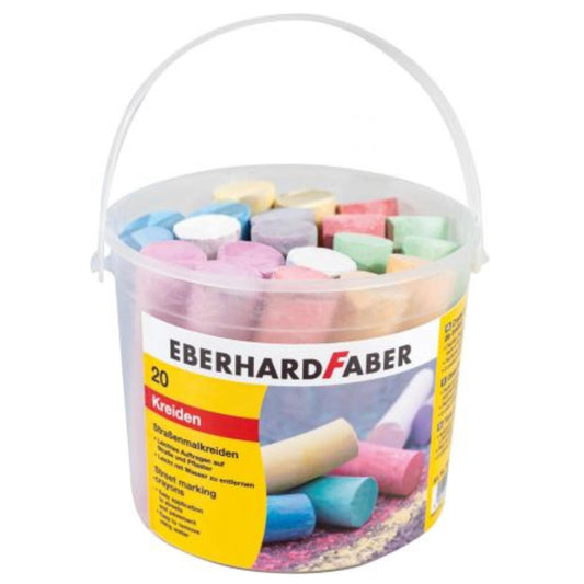 EBERHARD Toys EBERHARD - Street Big Size Chalk in a Bucket 20 Pcs 3+ Years