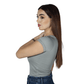 EIGHT2NINE Womens Tops XS / Grey EIGHT2NINE - Crew neck solid bodysuit
