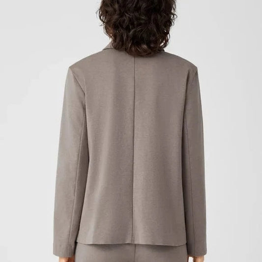 EILEEN FISHER Womens Jackets Petite M / Brown EILEEN FISHER - Knit Open Blazer