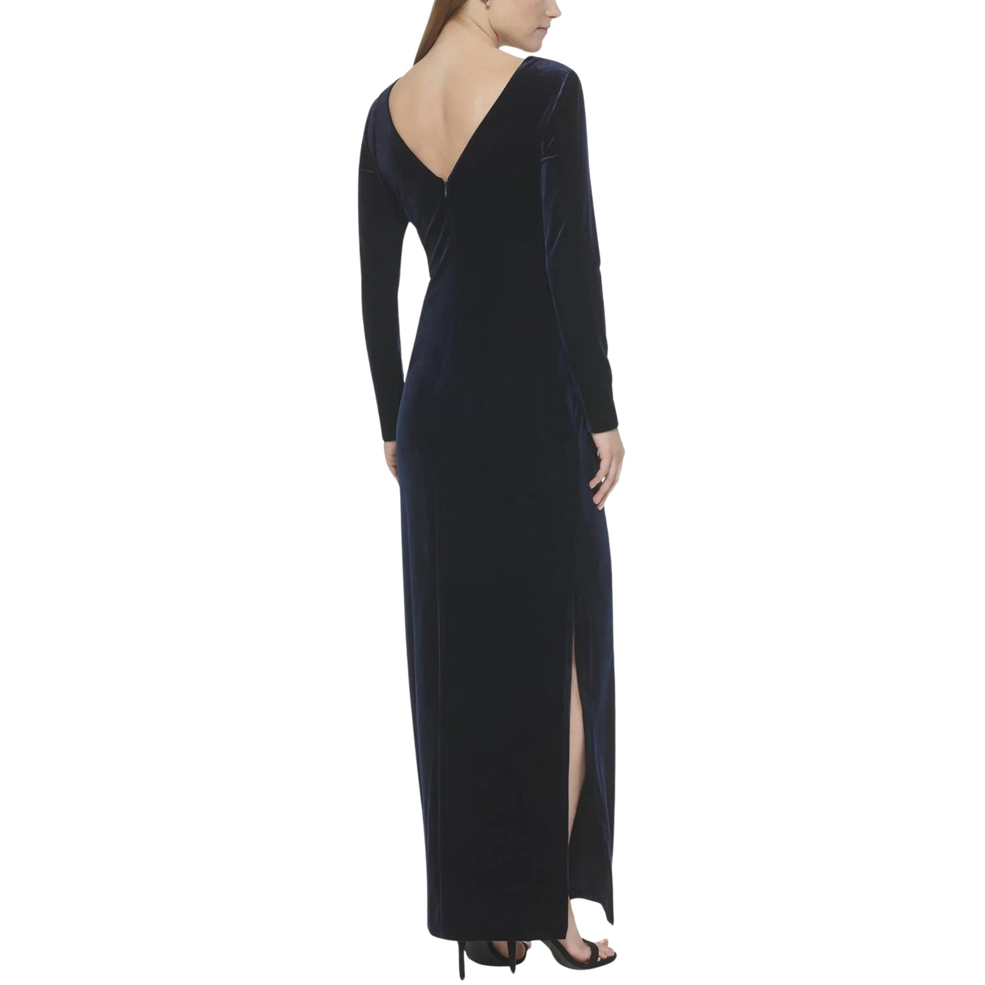 ELIZA J Womens Dress XL / Navy ELIZA J - Velvet Long  sleeves Evening Dress