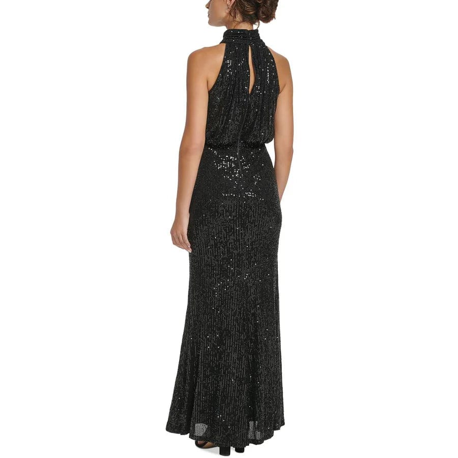 ELIZA J Womens Dress M / Black ELIZA J - Women's Sequined Evening Dress