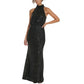 ELIZA J Womens Dress M / Black ELIZA J - Women's Sequined Evening Dress