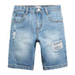 EPIC THREADS Boys Bottoms L / Blue EPIC THREADS - Solid cotton distressed shorts
