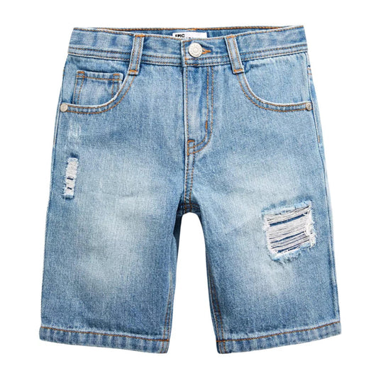 EPIC THREADS Boys Bottoms L / Blue EPIC THREADS - Solid cotton distressed shorts