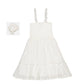 EPIC THREADS Girls Dress L / White EPIC THREADS - KIDS - Solid Dress with Scrunchie, 2 Piece Set