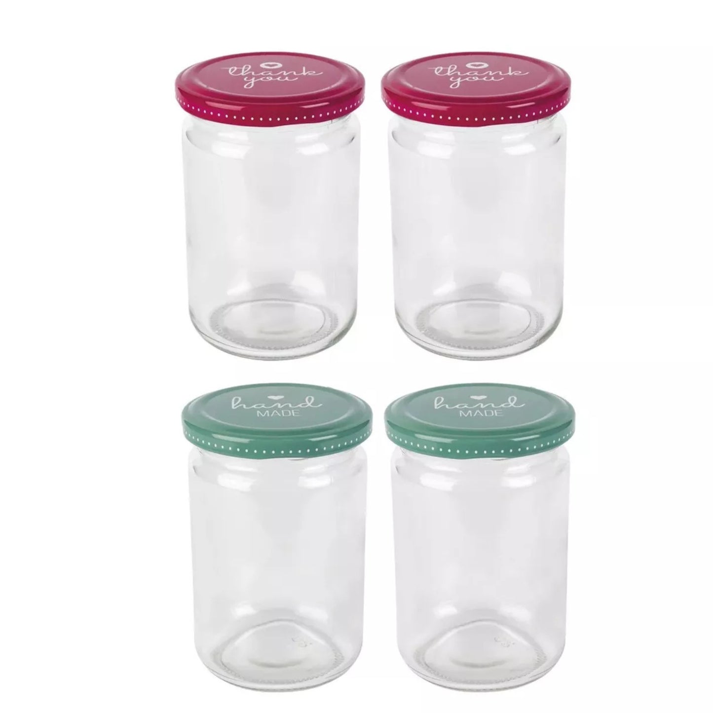 ERNESTO - Glass jars with colorful lids