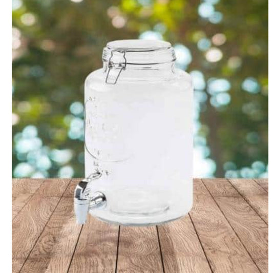 ERNESTO Kitchenware 5.1 L ERNESTO - Glass Drink Dispenser with Tap Drink Beverage Juicies