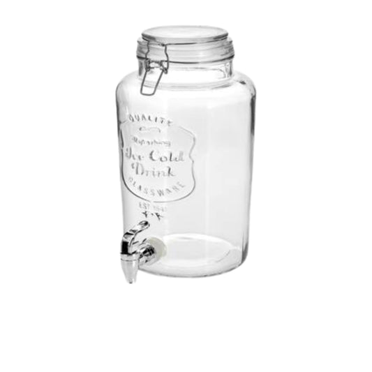 ERNESTO Kitchenware 5.1 L ERNESTO - Glass Drink Dispenser with Tap Drink Beverage Juicies