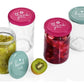 ERNESTO Kitchenware Multi-Color ERNESTO - Glass jars with colorful lids