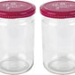 ERNESTO Kitchenware Multi-Color ERNESTO - Glass jars with colorful lids