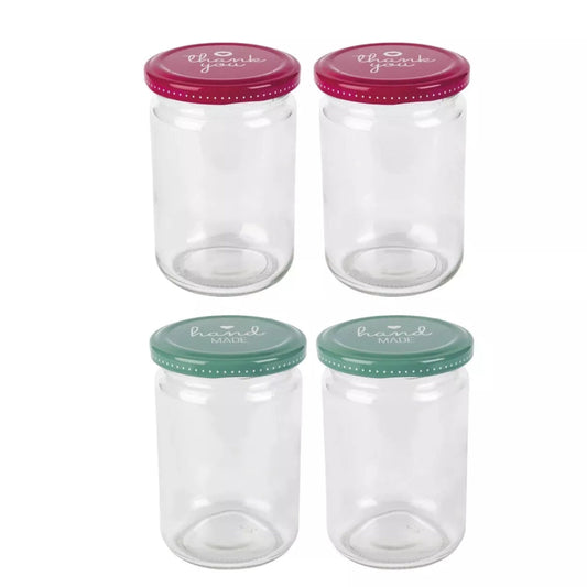 ERNESTO Kitchenware Multi-Color ERNESTO - Glass jars with colorful lids